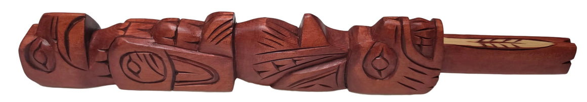 Eagle & Orca Talking Stick by Jim Yelton