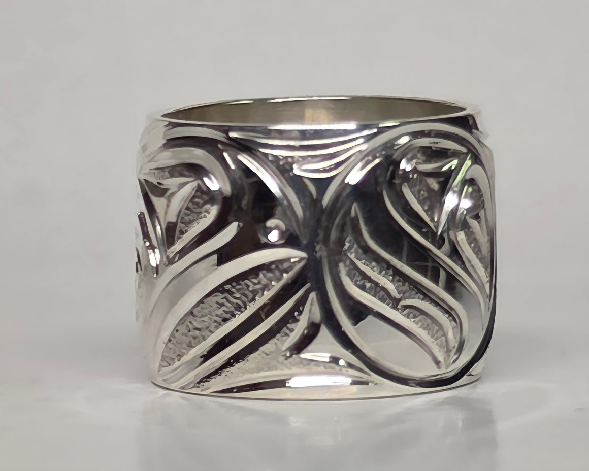 1/2" Small Salmon Trade Bead by Joe Descoteaux