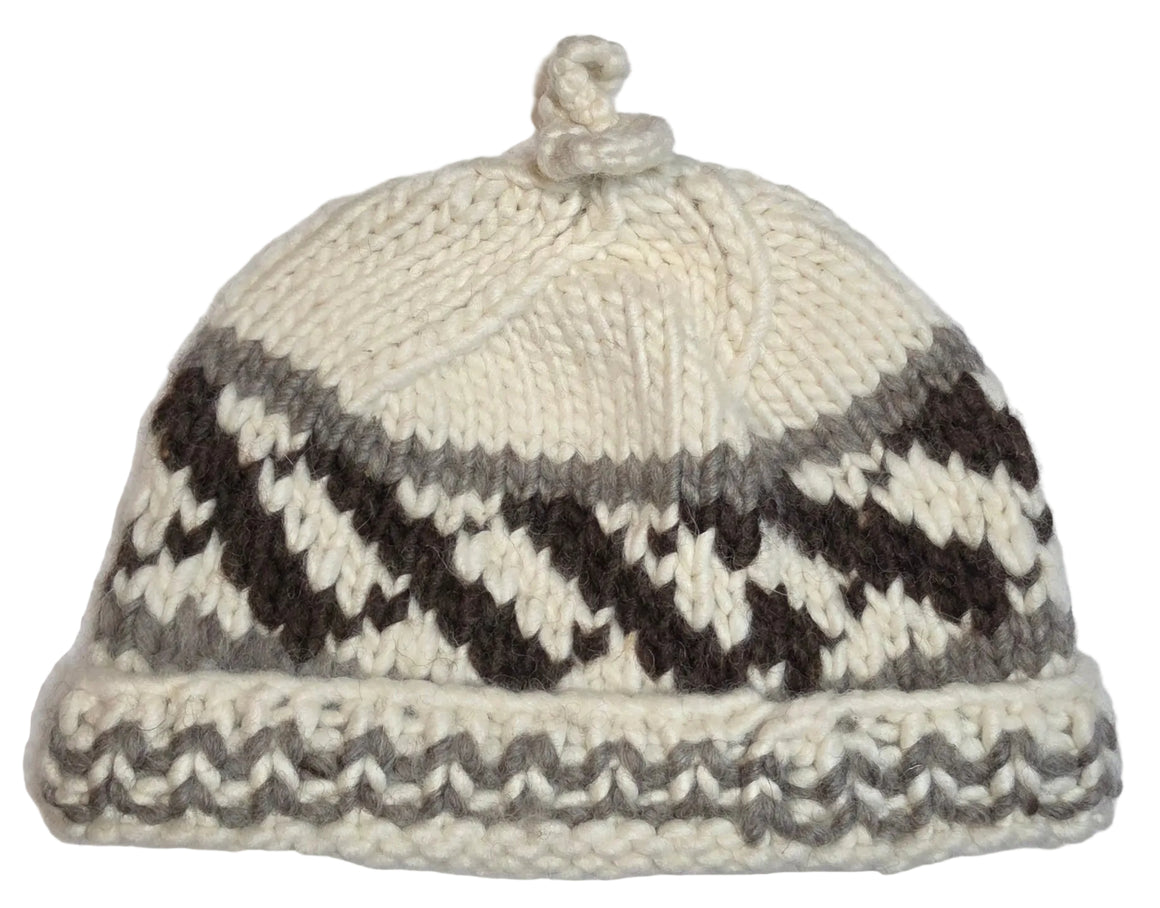 White Cowichan Toque Design #1