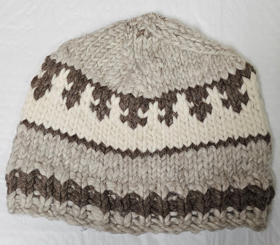 Cowichan knit Toque/hat - 100% sheeps wool
