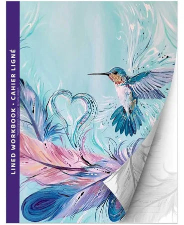 Hummingbird Feather Lined Workbook